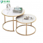 Golen Modern marbling round tea table sofa side simple wrought steel coffee table