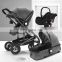 Custom Luxury  2in1 baby stroller Pram Multifunctional Baby Stroller Foldable