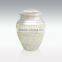 Beautiful Domtop Pearl White Paw Pet Cremation Urn With Brass