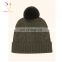 Cashmere 100% Cable Knit Beanie Hat Pom Pom Girl Hat Wholesale