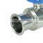 DKV one way 220v DC sanitary stainless steel 304 316 SMS standard Actuator electric tri clamp sanitary ball valve