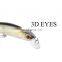 High quality 10cm/8.6g 5 colors AD-sharp treble hook carbon steel 2X class strength minnow fishing lure