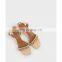 Women Shoes Handmade Ankle Strap Heels with Beautiful Chain Strap on The Front Toe Women Sandals - Latest Fashion Sexy Pu Rubber