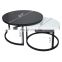 Coffee Table Set of 2 Nesting Tables Modern Round End Table for Living Room