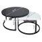 Coffee Table Set of 2 Nesting Tables Modern Round End Table for Living Room