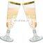Clear Plastic Cups with Rose Gold Rimmed Disposable Wedding Party Plastic Champagne Flutes