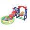 Cute design children pool with slide kids games plastic slide indoor playground equipment