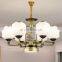 European Hanging Lamp Ceiling Crystal Chandelier Pendant LED Light For Living Room