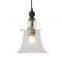 1 Light Vintage Hanging Big Bell Glass Shade Ceiling Lamp Pendent Fixture