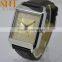 SNT-94126 Rectangle Alloy Case Leather Quartz Wrist Watchwatch