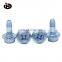 Jinghong HQ Cross recessed hexagon triangular tooth lock screw with flange FD1088