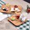 Japanese Style High quality Eco Friendly Sushi Round Wooden Bamboo Serving Trays
