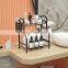 Bathroom Counter Organizer Rack With Toiletries Basket,Two Tier Stainless Steel Toothpaste Holder