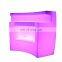 Fashion illuminated led portable reception table bar furniture mobile led lighted bar counter in wholesale Mobile Bar