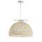 White Jute Lampshade Single Dome nature straw Pendant Light Decor Home Vietnam Supplier