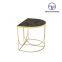 Nordic Luxury Modern Gold Stainless Steel Frame Sofa Side End Tea Table Round Nesting Marble Top Coffee Table Gold