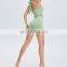 Ready To Ship Seamless Yoga Short Set Women Hanging Neck Bra And Shorts Two Piece Sportswear Set Suit Butt Lift Yoga Shorts