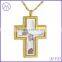 316L Stainless Steel Chocolate Cross Locket Pendant Necklace Glass Locket