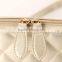 custom plain pu leather lady shoulder bag