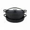 Stackable Cast Iron BBQ Cooking Set with Detachable Handles