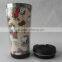 Stainless steel thermal mug with changeable paper insert