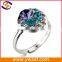 Fashion crystal design rose flower shape jewelri
