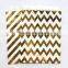 Factory Supply Chevron Striped Foil Gold Candy Snake Gift Packing Bags for Wedding Party Supply