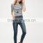 Fashion New Style elastic bottom jeans girls top jeans pants Factory