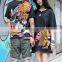 Ukiyoe short sleeve cotton t shirt, custom Ukiyoe cotton printting t shirt, wonderful couple fashion t shirt