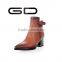 Trendy high cut women driving boots thick heel ballet toe for dress