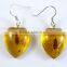 2015 High Quality Handmade Round Amber Earrings Wholesale