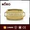 S/S 410 gold color plate with double handle