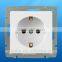 YK009 Grounding euro style electric outlet schuko socket