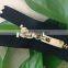 2015 hot sale No.5 auto lock rose golden shiny golden zipper slider