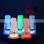 rechargable battery operated wedding party night club bar glowing light up antique led crystal vase table lamp