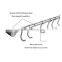 Dual function stainless Kitchen Rail with 10 Movable Hooks Hangers