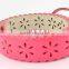 Women and Kids Fashion Punching Belt With Candy Color Glazed PU