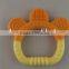 Eco-friendly Rabbit head different color design Silicone Baby Teether