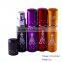 10ml Metallic Portable Perfume Spray Glass Bottles,Essential Oil Packaging Bottles With Pump Sprayer Cap