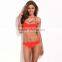 The Mystery of Elastic Straps - RELLECIGA Reddish Orange Strappy Push-Up Bandeau Top Wholesale Swimwear Bikini