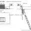 Hot sell aluminum automatic electric telescopic loft ladders,hydraulic folding attic stairs