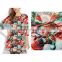 Change your life!! High quality multi-colored flower dyed embroidery /tulle flower embroidery fabric for women's dress /ODM