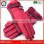Top Quality Winter Cycling Touchscreen Ladies Red Velvet Fabric Gloves