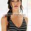 South African Elegant With Sexy Party Plunge Back Striped Maxi Dress