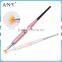 2016 Hot seller ANY Professional Nail Building Desian Fan Nail Art Brush Pink Mental Handle