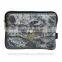 Gray Camo Pattern Tyvek Paper Zipper Portfolio With Pocket For iPad & Tablets 10"