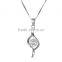 925 sterling silver material waterdrop design necklaces with big stone