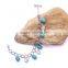 Lovely Tibetan Sliver Plated Turquoise Bead with Elepant Dangle Pendant Charm Bracelet & Bangle