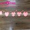 peach heart shape holiday decor crochet garland for baby room
