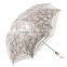 Structurein princess folding anti-uv black lace mushroom sunshade umbrella